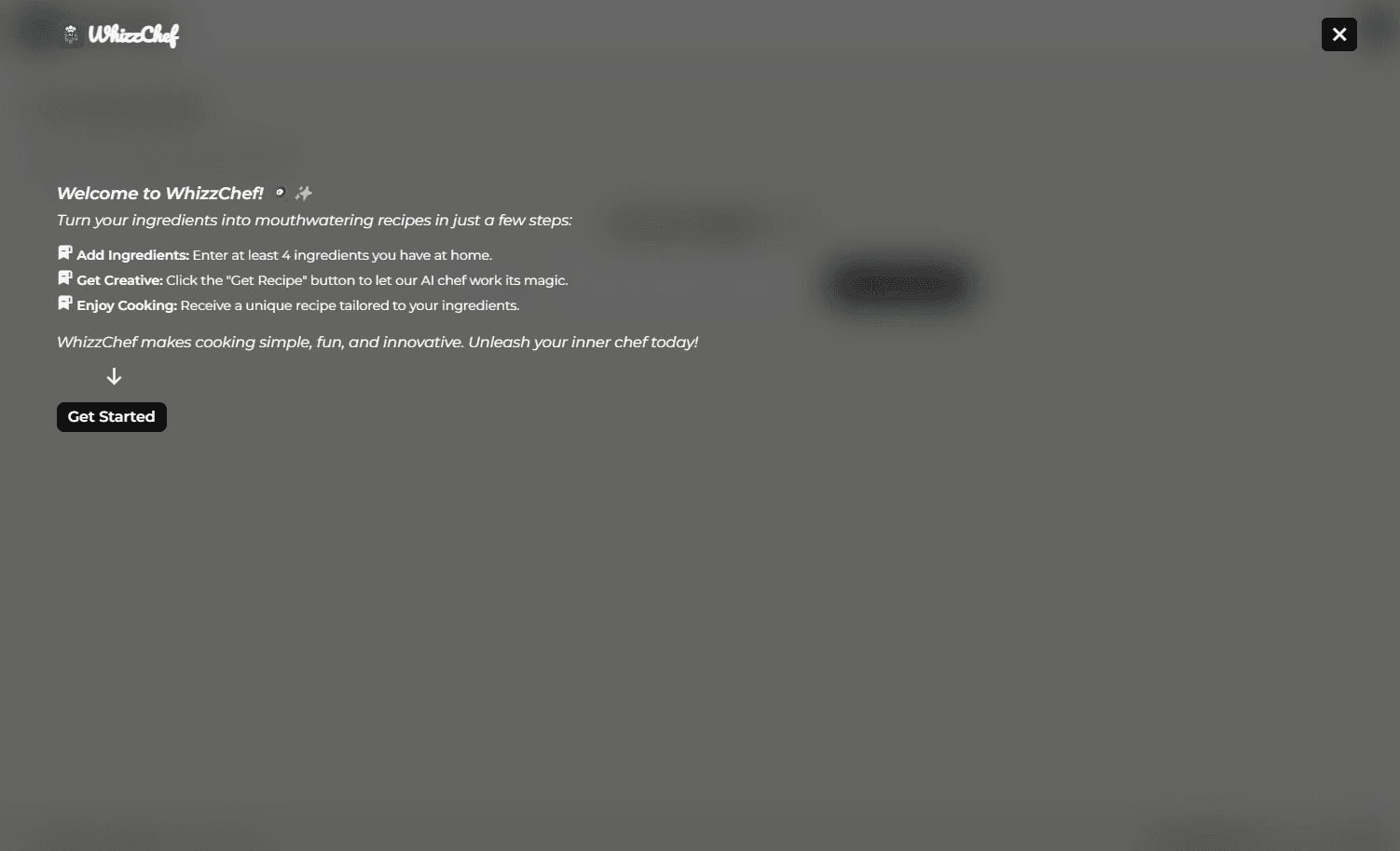 WhizzChef - AI Recipe Generator